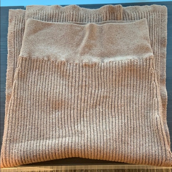 Free People Felix Knit Midi Skirt in Tan - Picture 3 of 3